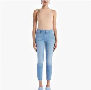 MOTHER The Looker Ankle Fray Slim Skinny Jeans in Hold My Hand
